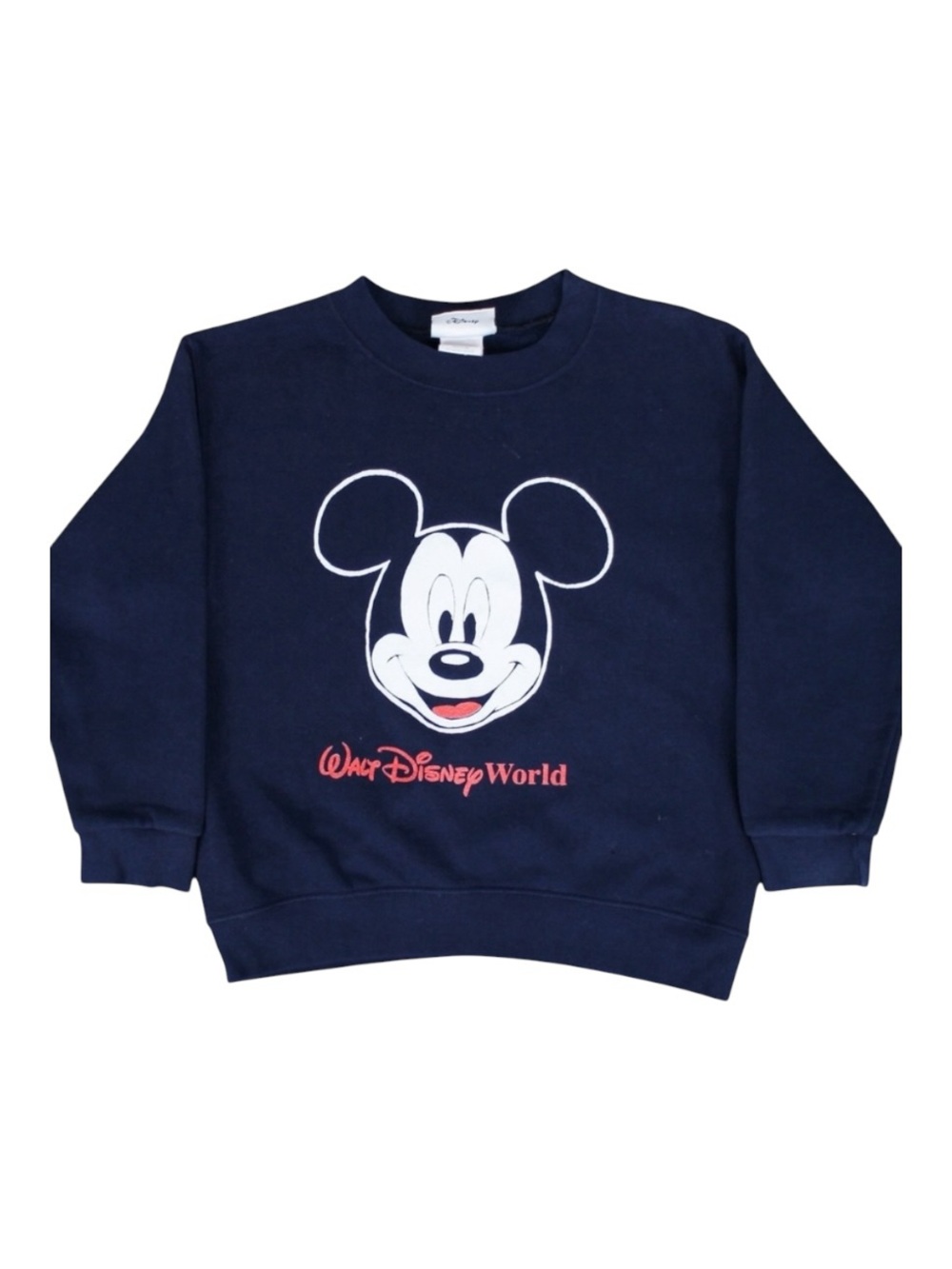 Vintage Mickey Mouse Walt Disney World Kids Sweatshirt Navy Youth Medium 7/8